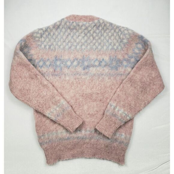 Vintage Samband of Iceland 100% New Wool Fair Isle Sweater APPROX Sz S - Picture 2 of 9